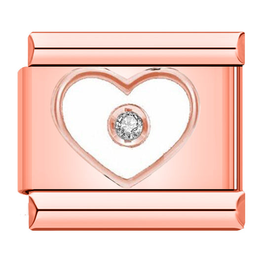 Rose Gold Heart Charm